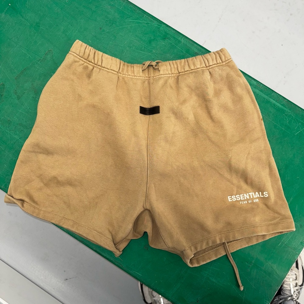 Essentials “FEAR OF GOD”  Brown Athletic Shorts for Men - Picture 3 of 4